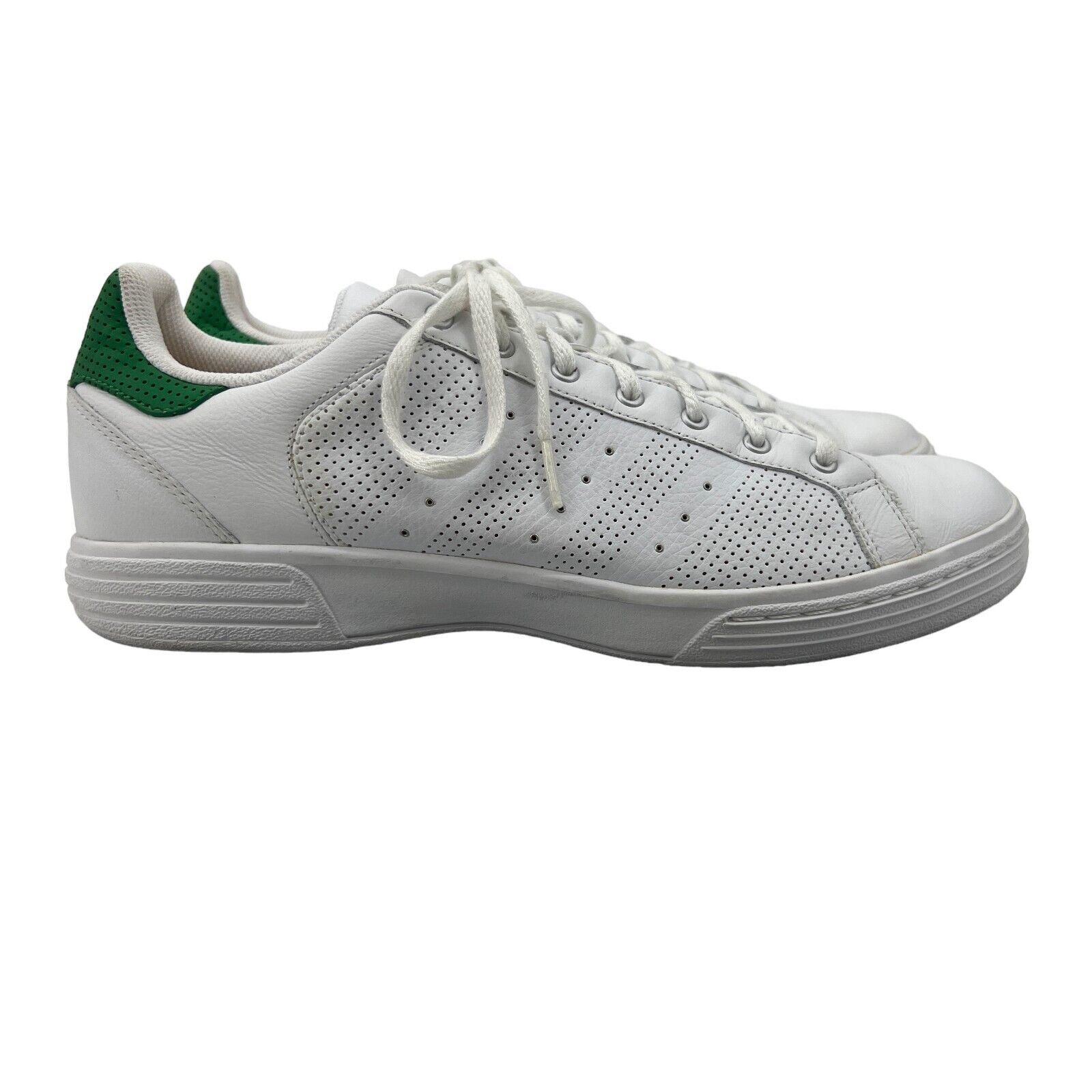 Adidas Mens 11 Sneaker Ct Classic Perf Shoes Low Top White Green Leather 561667
